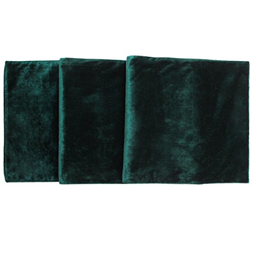 SORRENTO Camino de mesa de terciopelo de Navidad fabricado en color verde, 33 x 183 cm (10-15 días de entrega)