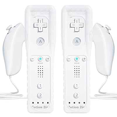 TechKen Pack de 2 Mandos para Wii con Muñequera,Wii Mando a Distancia Remote Controller para Wii con Motion Plus y Nunchuk | Ya disponible en tu tienda friki favorita! En mundofriki.es!