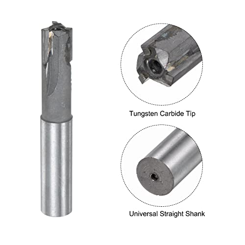 Image of uxcell Square Nose End Mill, 14mm Cutting Dia Tungsten Carbide Tip 3 Straight Flutes Milling Cutter with 14mm Straight Shank, 2pcs