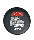 Material: Öko-Leder Unbranded Reifenhülle Reserveradhülle Schwarz Reifencover 28” 29” 30” 4WD 15\