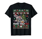 Merry Wolfmas Merry Christmas Wolf Ugly Sweater
