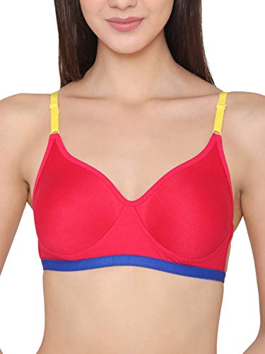 Image of Clovia Women's Cotton Solid Non-Padded Full Cup Wire Free T-Shirt Bra