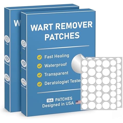 FEDOLOY Wart Remover Patches, Quick and Effective Hydrocolloid Waterproof Skin Care Stickers for All Kinds of Skin, Friendly to New-User, 2 Boxes Cover