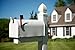 Architectural Mailboxes Admiral™ Rust-Proof Aluminum Metal Post Mounted Mail Box for Outside, White, Medium Curbside Mailbox, USPS Approved for Residential Delivery