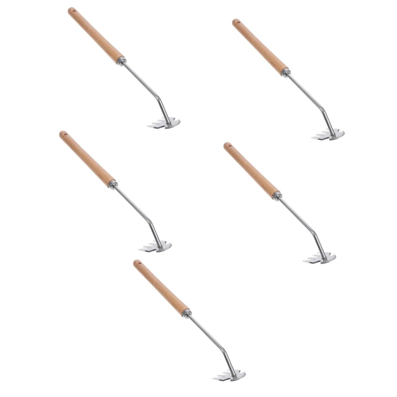 Supvox 5stücke Gartenwerkzeug Unkrautstecher Mit Langem Holzgriff Effektives Jäten Für Garten Und Parks Ergonomisches Design Für Müheloses Arbeiten