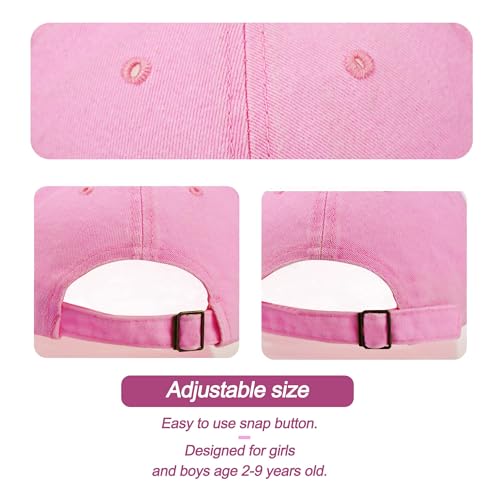 Washed Baseball Cap for Kids - Children Golf Sun Hat for Spring Summer Outdoor 5