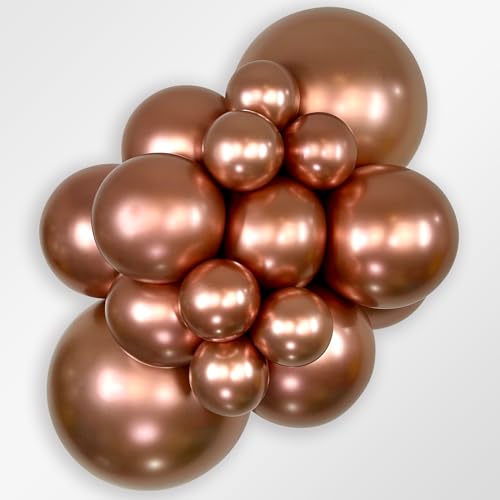 Image of Sempertex Reflex Rose Gold Balloons, Latex, 11 Inch, 25 Pcs