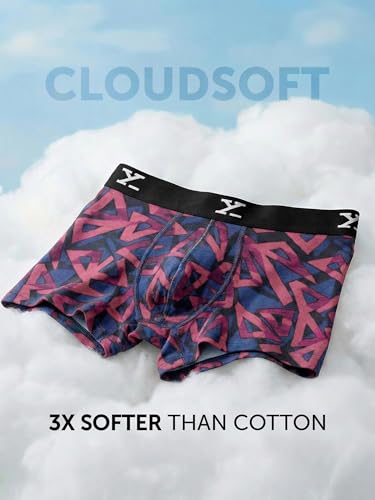 Image of XYXX Men's CloudSoft Modal Printed Trunks| Snug Fit, 4-Way Stretch & No-Marks Waistband Underwear for Man