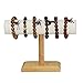 Bois de Bambou Seul Niveau T-Bar Rack Bracelet Montre Bracelet Affichage Support à Bijoux Organisateur (Color : A)