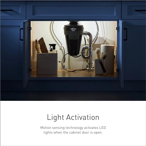 Image of Moen Chef Series 1 HP Continuous Feed Lighted Garbage Disposal with Sound Reduction for Under Sink, Power Cord Included, EXL100C