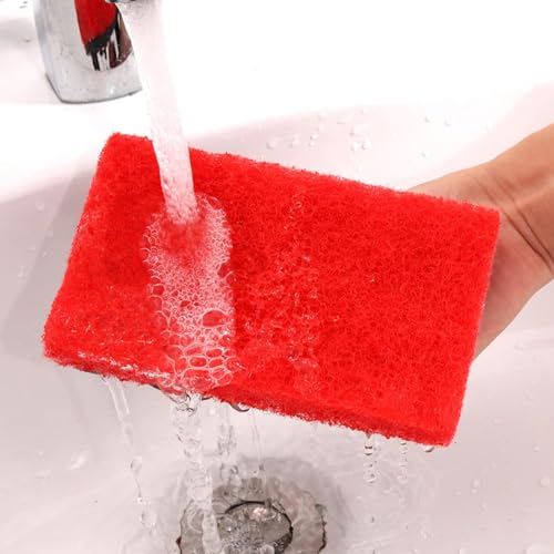 Image of RECLUSE Multi-Function Brush with Abrasive Scrubber with Handle for Cleaning Pool Walls - Heavy Duty Household Cleaning Brushes Tool, Kitchen Brush Tub Bathroom Scrubber Sponge with Handle (Pack Of 1)