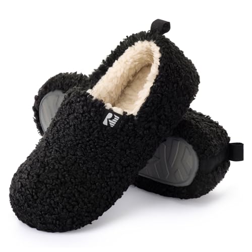 RockDove Women's Faux Shearling Closed Back Slipper with Memory Foam