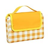 🌈【Plegable y portátil】 La alfombrilla de picnic se puede plegar en un tamaño compacto de 29 x 17 x 8 cm (11.4 x 6.7 x 3.1 pulgadas) cuando no está en uso. y el tapete está equipado con un asa de transporte superior para un transporte cómodo a mano o para guardarlo fácilmente en la bolsa.
