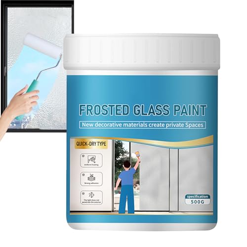 Pintura de vidrio esmerilado – Spray de privacidad para ventana, revestimiento mate moderno | Capa de acabado grabado decorativo, película de tinte de superficies, pigmento de sombra de textura