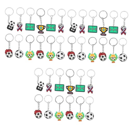 Porte-clés de football en colle souple PVC délicat et résistant