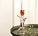 Produktbild Deko Wohnzimmer Kerzenständer Glas Hohe, Kerzenhalter aus Kristallglas aus Tulpen Kunst, Hauseinweihung Geschenke Kreativ Vintage Kerzen Ständer für Valentinstag Weihnachts Hochzeit Essen (H:22CM)