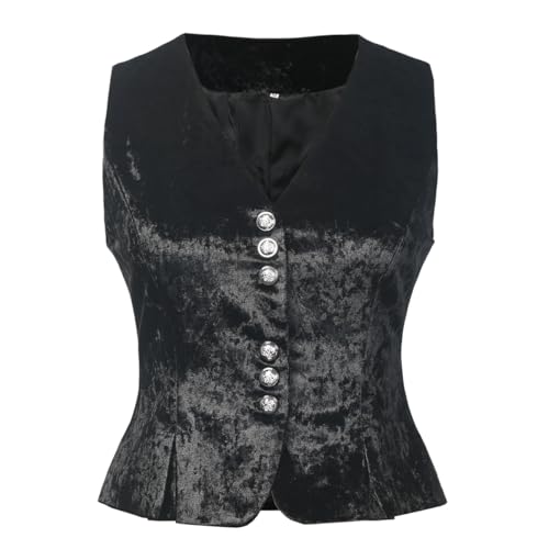 Gilet vintage en velours COSDREAMER pour femme habillé