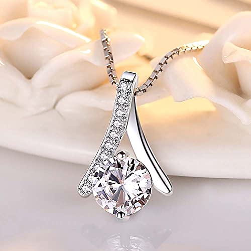 Colliers pour femmes argent sterling diamant micro-set pendentif - 3