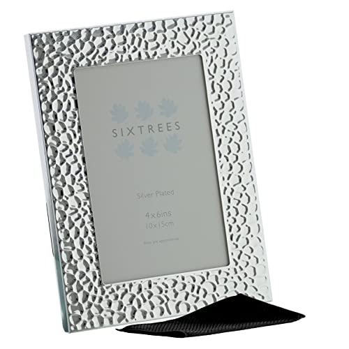Sixtrees 6-345-46 Williams Embossed Silver Plated 6x4 inch Photo Frame. Complete with microfibre polishing cloth
