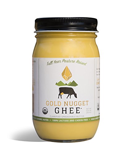 TRADITIONAL GHEE BY GOLD NUGGET GHEE, USDA ORGANIC, FULL-YEAR/PASTURE-RAISED, GRASS-FED BUTTER 16oz