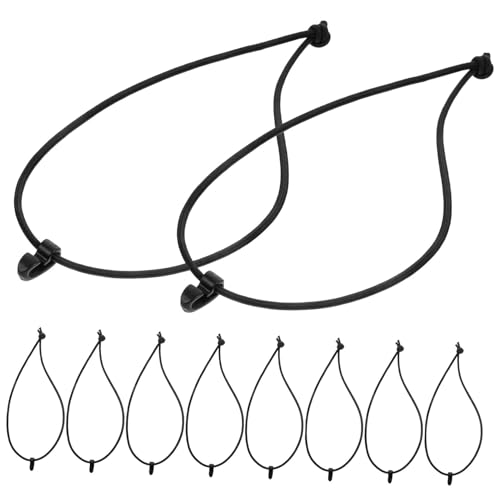 iplusmile 10 piezas Unidades de Cintas Elásticas Ajustables con Gancho para Amarre y Organización de Cables Multifunción para Hogar Oficina y Taller Resistentes y Reutilizables