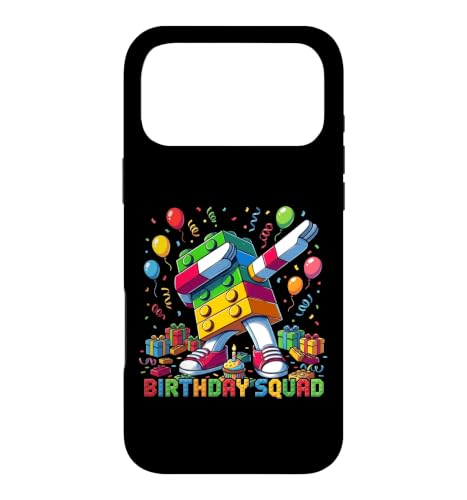 Funny Birthday Squad Building Blocks Party Kids Boys Teens �X�}�z�P�[�X iPhone 17 Pro Max �p