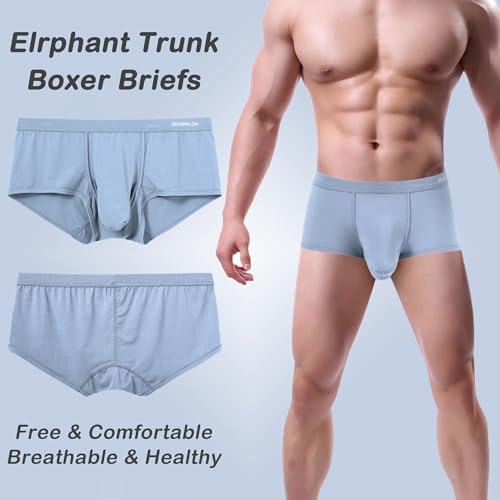 Mens Boxer Briefs Sexy Elephant Trunk Underwear Bulge Enhancing Dual Pouch Breathable2