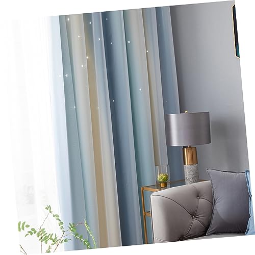 Rideau occultant bleu panneau décoratif élégant en polyester moderne - 7