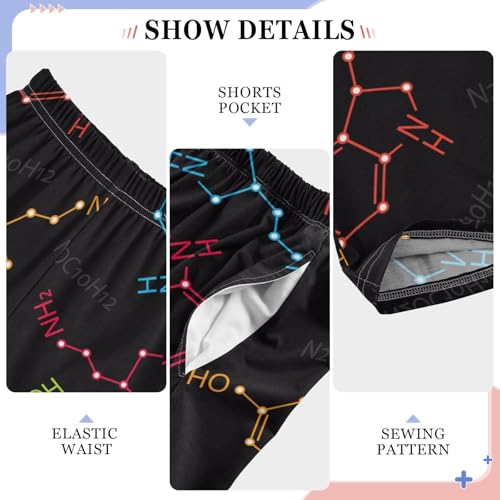 ZZXXB Chemical Formulas Print Boys Long Pants Soft Trousers Elastic Waist Kids Lounge Bottoms with Pockets S-XL4