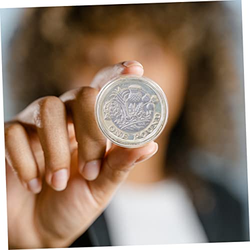Caja plástica transparente para 100 monedas 25mm miniatura 6