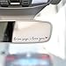 3 x Drive Safe Rearview Mirror Decal, Vanity Mirror Stickers, Car Accessories Gifts, Car Decor for Women, Car Window Decal, Drive Safe I Love You Stickers, 3.9 inch (Black+Red)