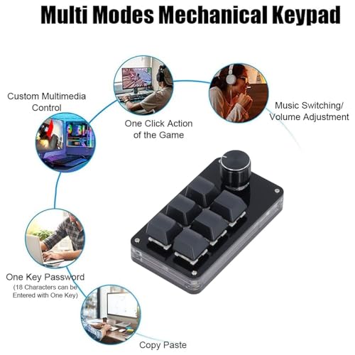 Teclado Mecánico Mini Macro WALFRONTdhexbqioan USB-C miniatura 7