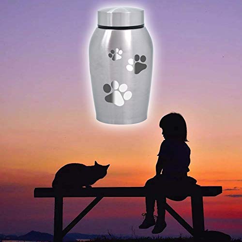 ENBOVE Funeral Cremation Urns for Dogs Cats, in Loving Memory Gone but Not Forgotten You Left Paw Prints on My Heart - Thumbnail 3