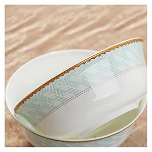 Prachtige kom Retro keramische soepkom Qjbh888 Home Keuken Ramen Kom 4 Packs Geschikt for Microgolfoven, Koelkast 6…