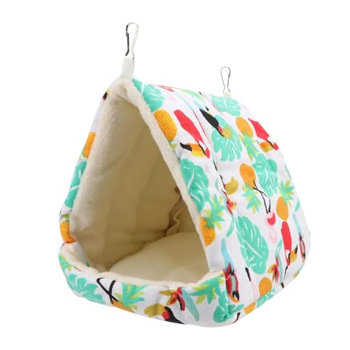 Ketunedi 暖かいハンモックバードハウス、鳥のための冬のハンモックネスト - 温かい綿の営巣鳥ハンモックハウス - 屋内の屋外装飾動物愛好家のための小規模から中サイズのオウムのためのペットの生息地