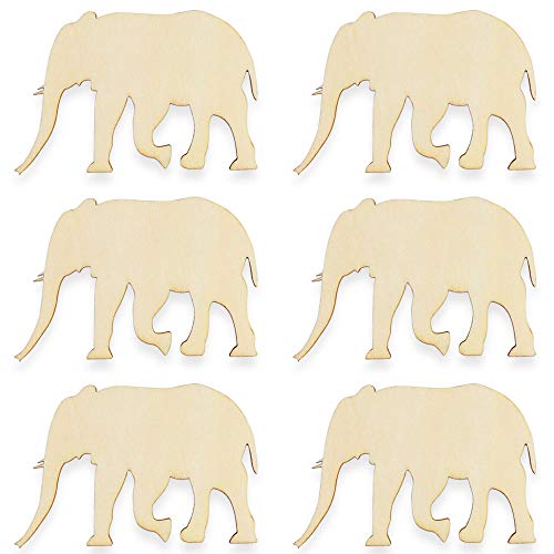Newbested NEWBESTED-7789 48 Pack Unfinished Wooden Woodland Forest Animal Life Cutouts,Bear,Fox,Elephant,Rabbit,Squirrel,Horse,Rhinoceros,Owl Shapes Model thumb #3