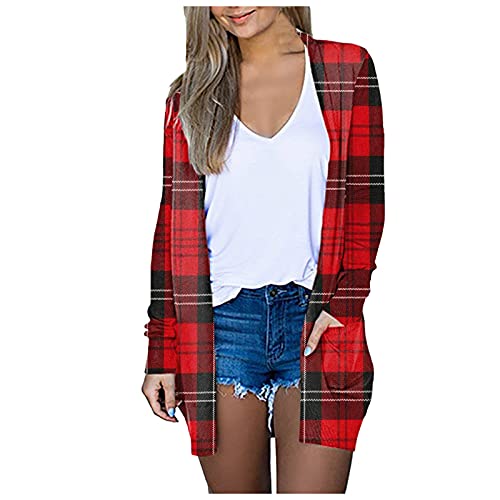 BOOMJIU Cardigan en tricot pour femme - Long cardigan en tricot - Manteau en tricot - Automne - Hiver - Manteaux d'hiver thumbnail