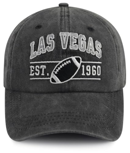 Terojnkl Embroidered City Football Hat for Men Women, Adjustable Unisex Cotton Fans Baseball Cap