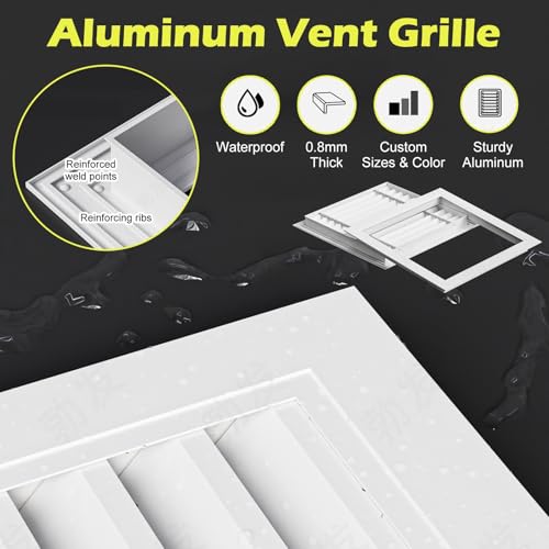 Grille d'aération double face 41x25 pour ventilation de meuble et armoire - 4