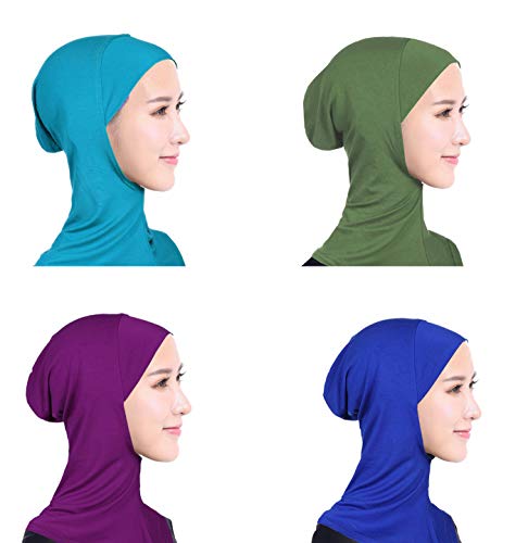 Ksweet Hijab Undercap Neck Cover Women Hijab Caps Under Scarf Head Cover Ninja