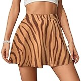 Zebras Skin Print Short Skirt Womans Athletic Skorts Skirts Sport Skort Tenis Skirt Casual Skort 4XL Yellow