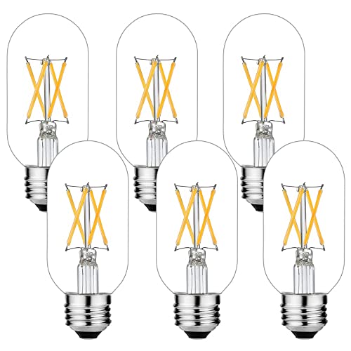 Litehistory E26 Led Bulb 6W Equivalent E26 Led Bulb 60 Watt Dimmable Warm White 2700K E26 Edison Bulb Ac120V 600Lm Tubular T14 T45 Led Bulb For Pendant, Sputnik,Vanity,Chandeliers Pack Of 6 #TOP19