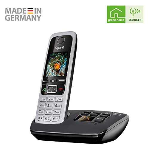 Gigaset C630A SINGLE - Premium Cordless Home Phone with Answer Machine and Nuisance Call Block - Silver/Black