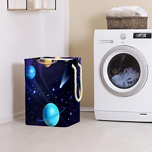 Panier à linge galaxie grand format avec poignées pour chambre - 3