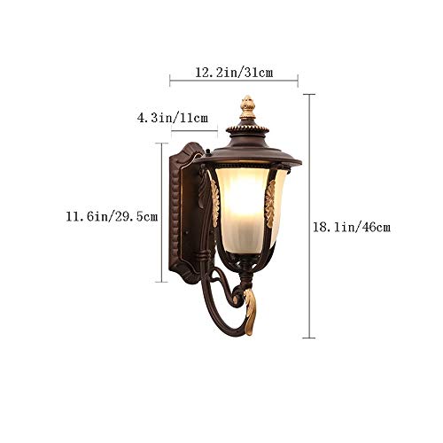 One-light extérieur marron au flux ascendant pour une façade design