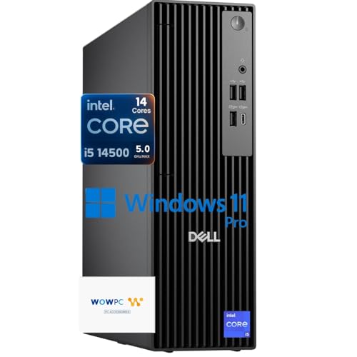 Dell Pro Slim QCS1250 SFF �f�X�N�g�b�v�AOptiPlex�o�[�W������14����i5-14500 (14�R�A�A�ő�5.0GHz)�A16GB DDR5 RAM�A512GB PCIe SSD�AHDMI+DP�A�ő�4���j�^�[�Ή��AUSB-C
