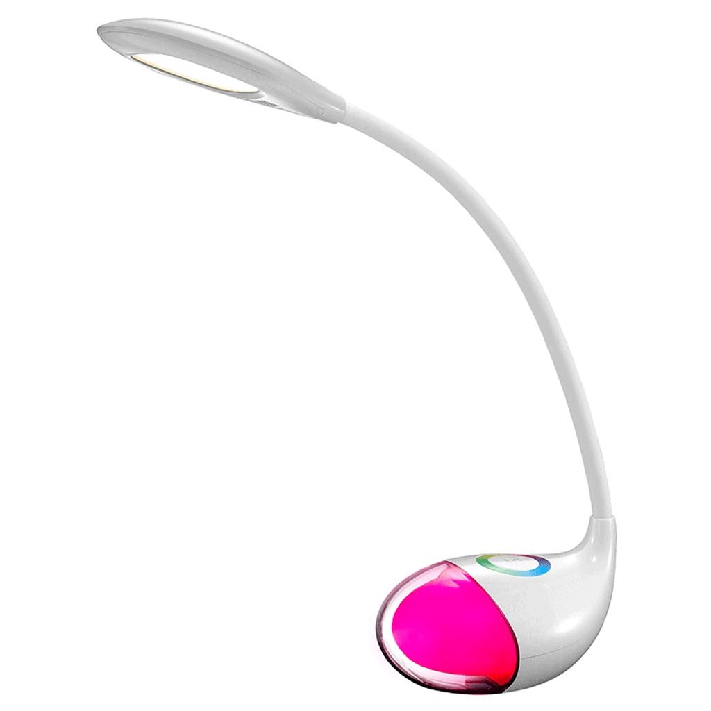 Lampe de bureau LED tactile à pile intensité réglable et bras orientable