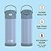 THERMOS FUNTAINER 16 Ounce Stainless Steel Vacuum Insulated Bottle with Wide Spout Lid, Denim Blue