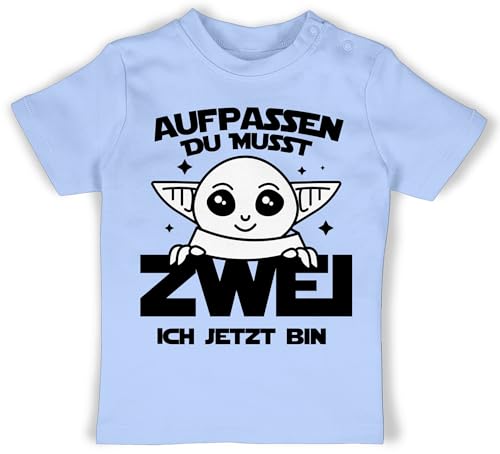 Baby T-Shirt Mädchen Jungen - 2. Geburtstag - Aufpassen du musst Zwei ich...