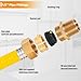 Kinchoix 35ft 1/2'' CSST Gas Line Flexible Gas Line 1/2 Pipe with 2 Male Fittings Corrugated Stainless Steel Tubing for Natural Gas Propane